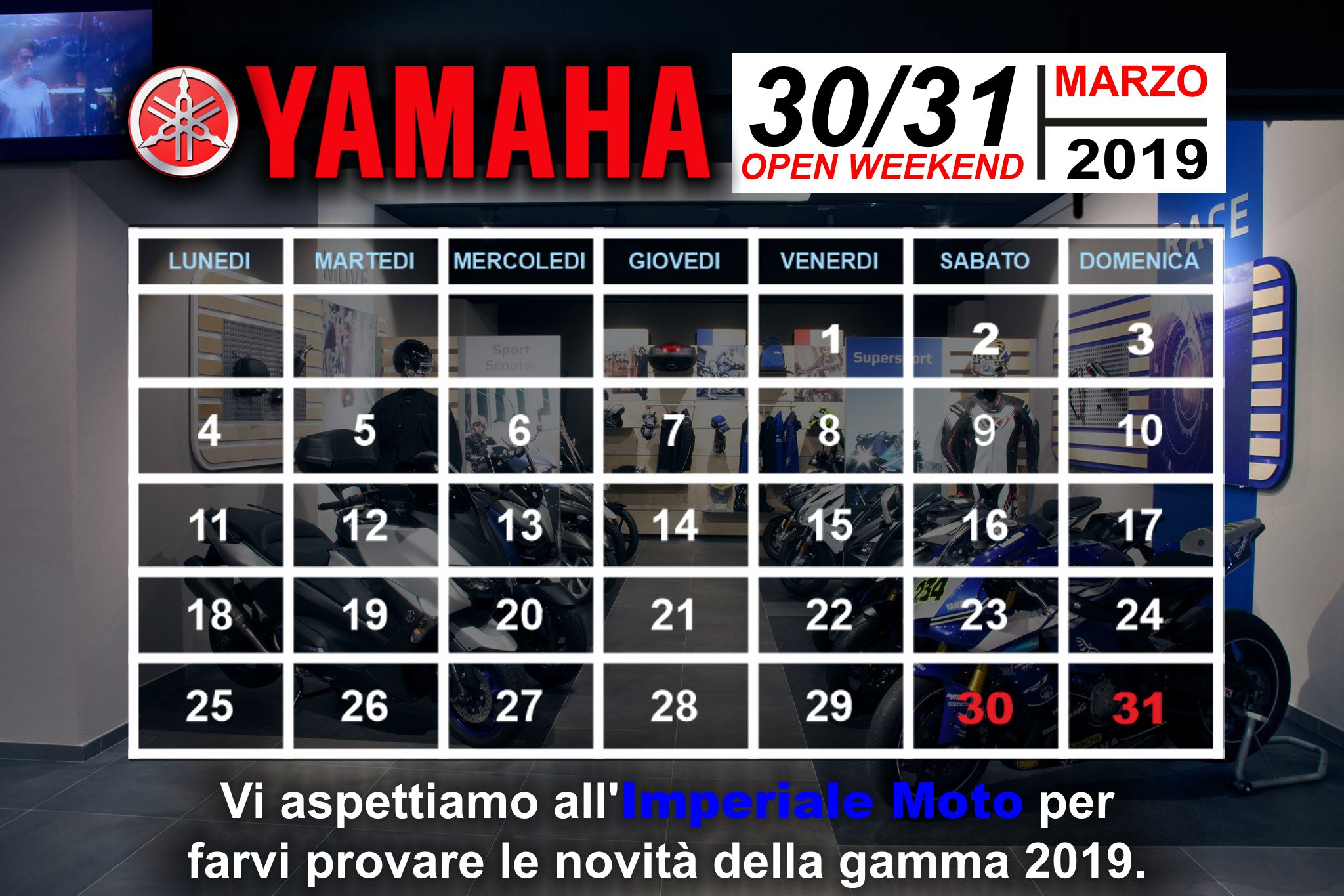 Vieni a trovarci nel Open Weekend Yamaha, Yamaha Empoli, Concessionario Yamaha, concessionario Yamaha a Empoli, Yamaha Toscana, Yamaha Firenze, Concessionario Yamaha Toscana, Concessionario Yamaha Firenze
